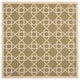 Safavieh Courtyard Cy6032-244 Green, Beige Area Rug, 7'x7' Square