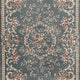 5'X8' Slate Blue Floral Indoor Area Rug