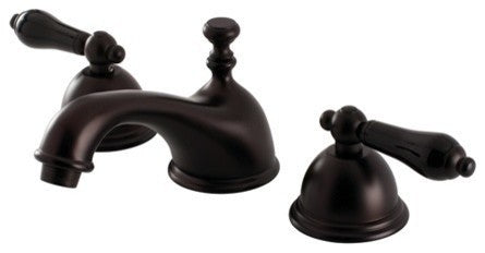 Kingston Brass Widespread Bathroom Faucet With Brass Pop-Up, Oil Rubbed Bronze