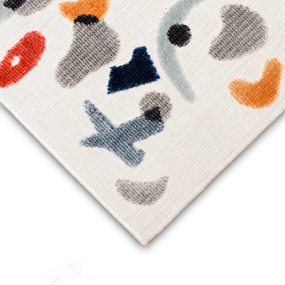 Canyon Mobil Indoor/Outdoor Rug, Ivory, 3'2"x4'11"