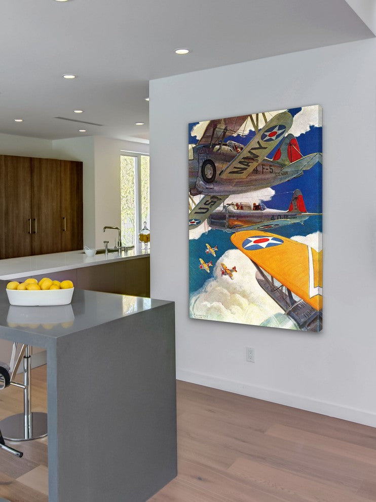 "U.S. Navy" Painting Print on Wrapped Canvas