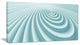 "Fractal Rounded Blue Waves" Abstract Art Canvas Print, 32"x16"
