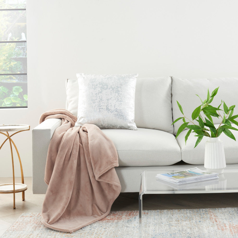 Mina Victory AP102 Throw Blanket, Blush, 50" x 70"