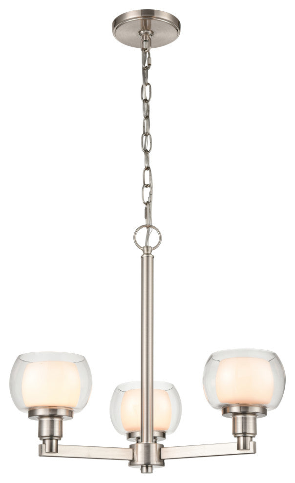 Innovations 330-3CR-SN-CLW 3-Light Pendant, Satin Nickel