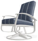 Belle Isle Cushion Outdoor Swivel Rocker, Equal Ink/Snow