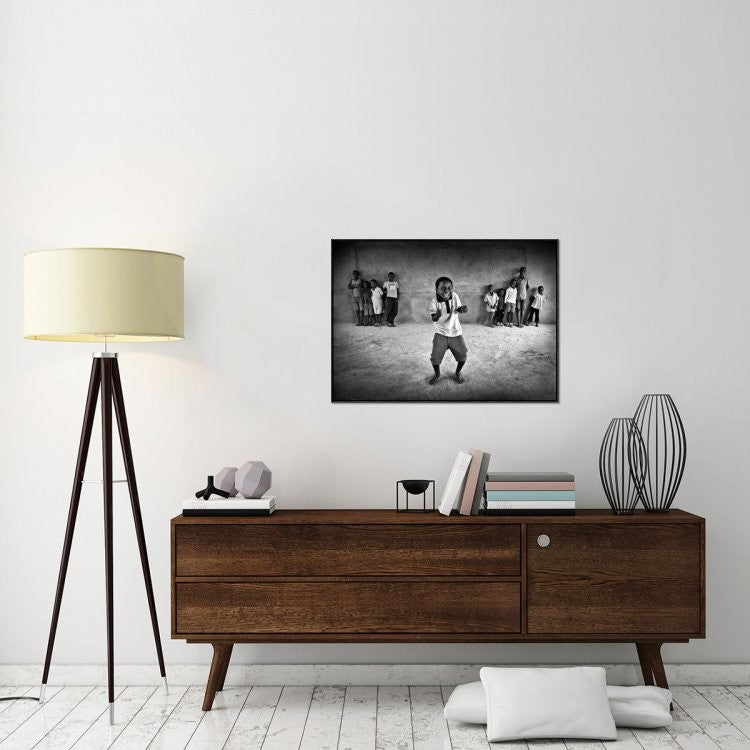 "The Performer" Framed Canvas Giclee by Marc Apers, 37x26"