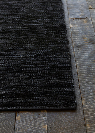 Saket Contemporary Area Rug, Black, 9'x13' Rectangle