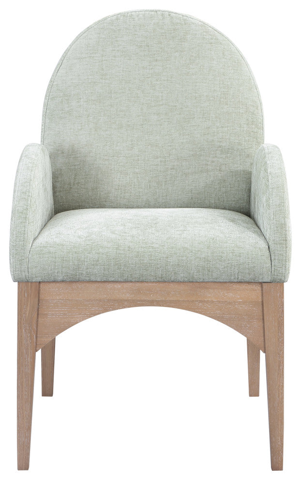 Waldorf Chenille Upholstered Dining Chair, Black, Chenille, Natural Finish, Mint, Arm Chair, Chenille Fabric, Natural Finish