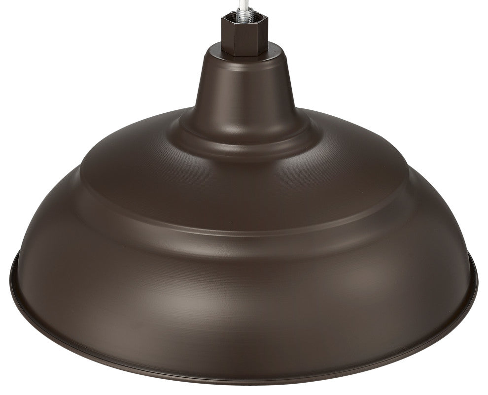 R Series Collection 1-Light 14" RLM Warehouse Shade, Architect Bronze