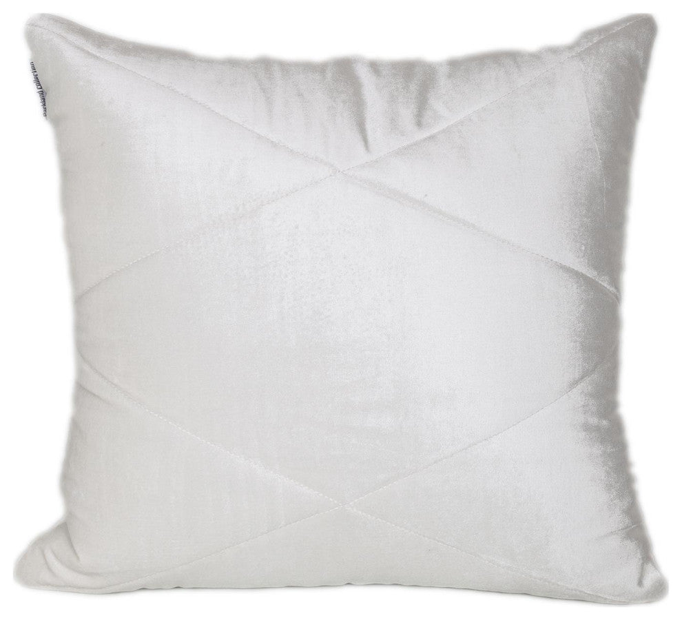 Parkland Collection Koko White Throw Pillow, Square