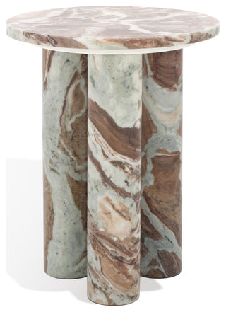 Safavieh Couture Giabella Marble Accent Table, White/Brown