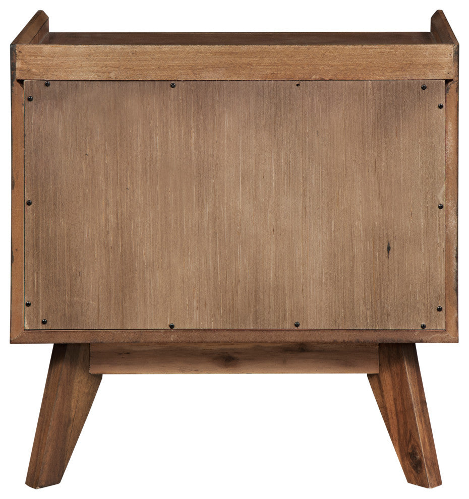 Mid-Century Modern Night Stand, Walnut 1-Drawer