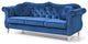 Hollywood Velvet Tufted Sofa, Navy Blue