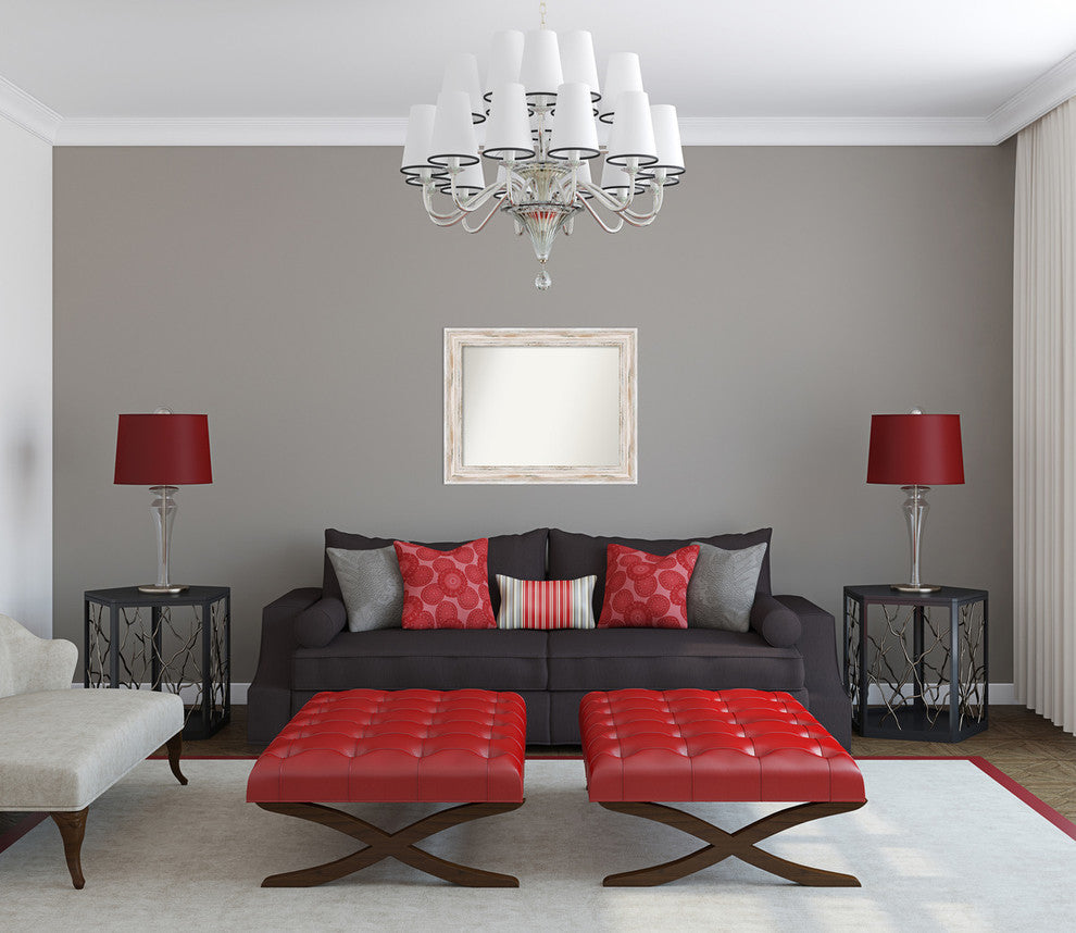 Wall Mirror Choose your Custom Size, Alexandria White Wash