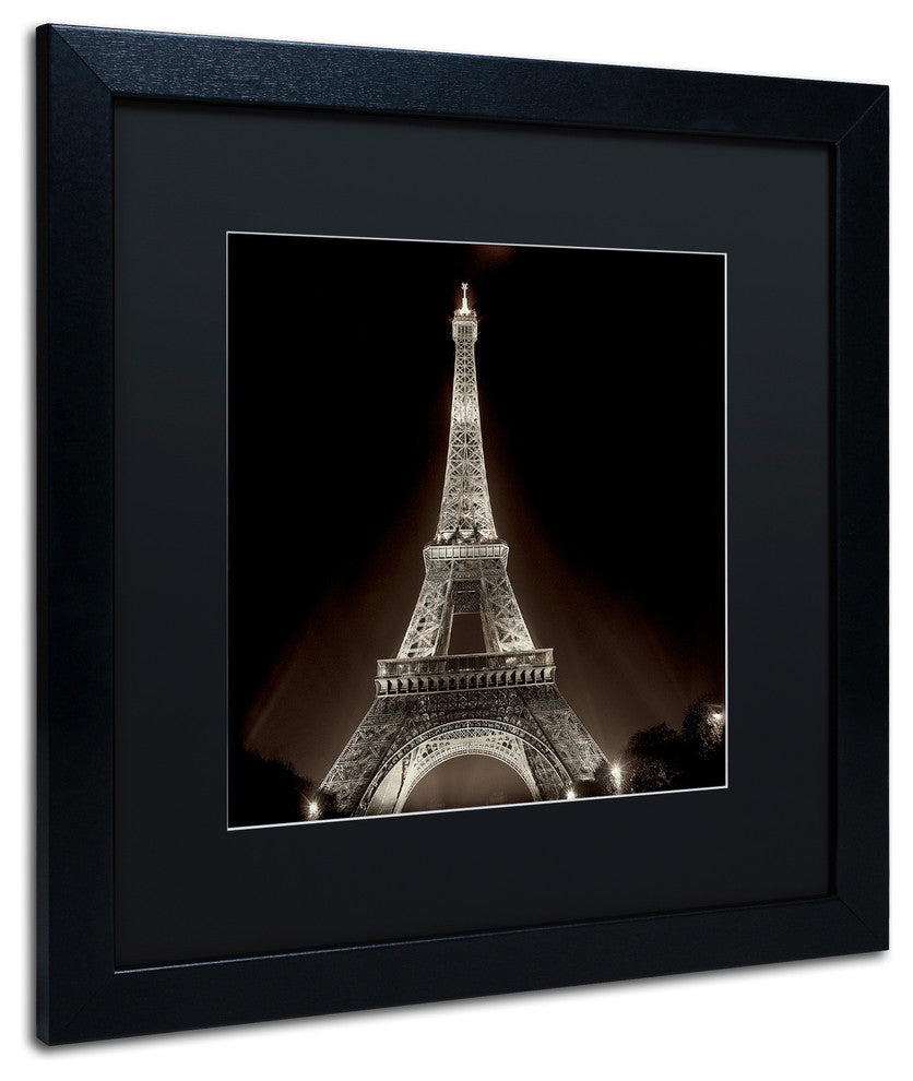 Alan Blaustein ''Tour Eiffel II'' Art, Black Frame, Black Mat, 16x16