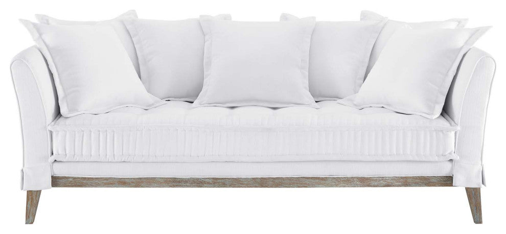 Sofa, Fabric, White, Modern, Living Lounge Room Hotel Lobby Hospitality