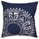 Navy Boho Circle 18x18 Indoor/Outdoor Pillow