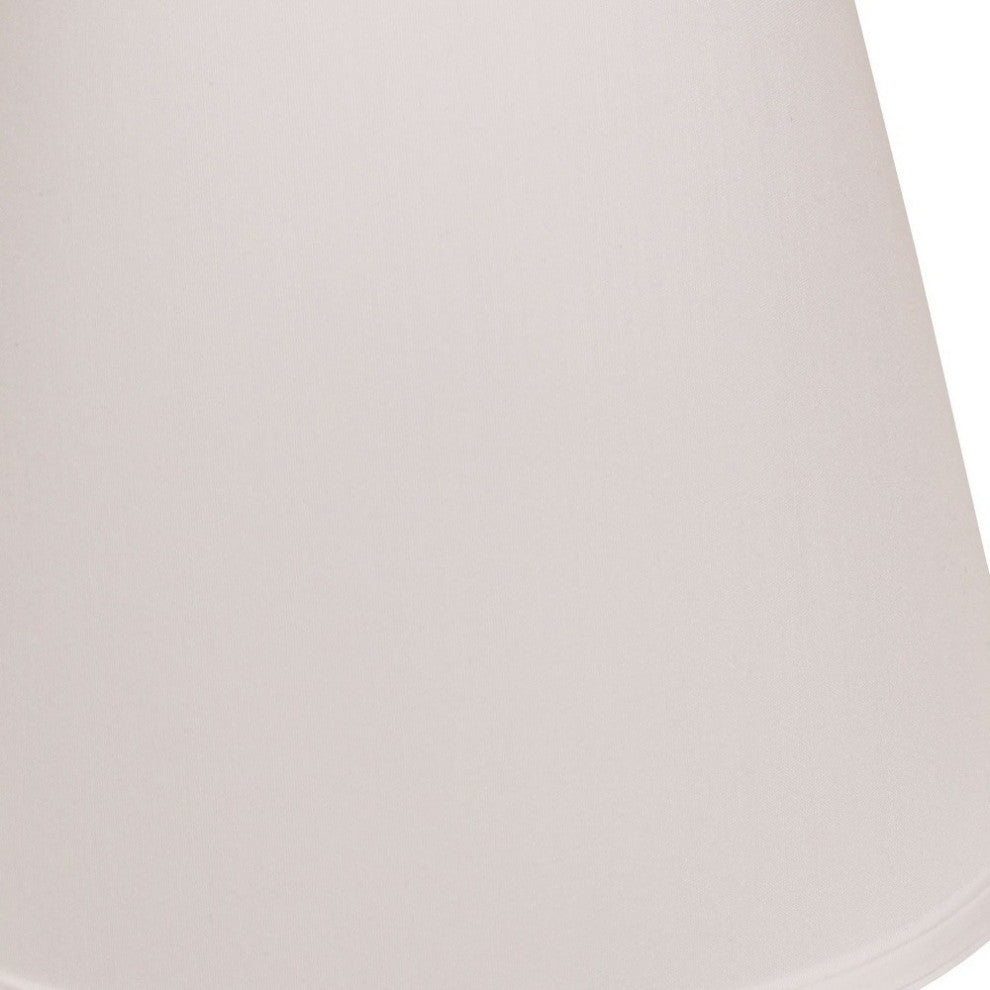 14" White Empire Deep Slanted No Slub Lampshade