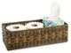 Wicker Toilet Tank Basket, Antique Walnut Brown