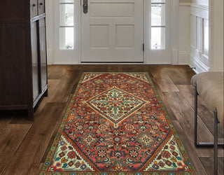 Fine Vintage Distressed Bax Rust/Gold Rug, 3'7x6'4