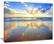 "Blue Sky and Clouds Mirrored in Sea" Contemporary Seascape Art Canvas, 20"x12"