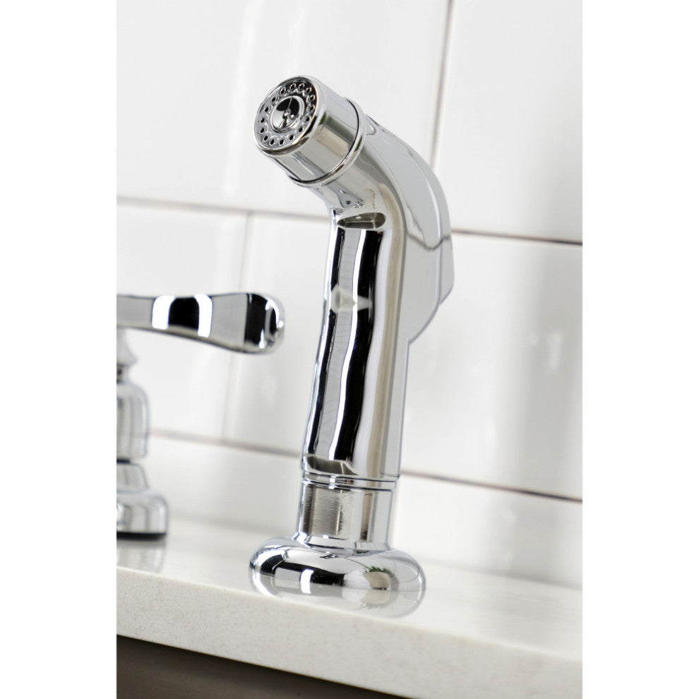 FB751NFLSP French 8" Centerset Kitchen Faucet With Sprayer, Polished Chrome