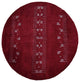 HAND KNOTTED LOOM SILK ECO-FRIENDLY AREA RUGS -6'x6', Round, Red, Contemporary