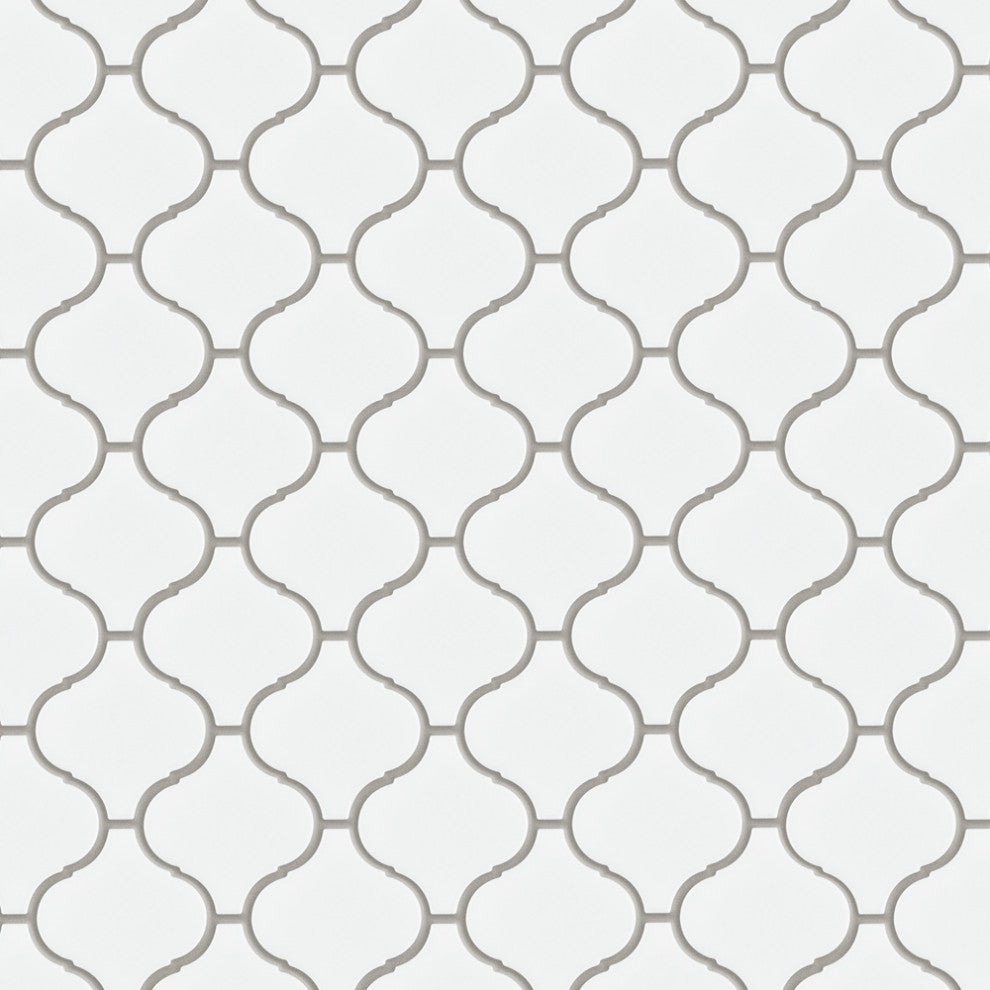 Metro Lantern Matte White Porcelain Floor and Wall Tile