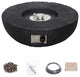 Semicircle Faux Stone Outdoor Fire Pit with Rain Cover