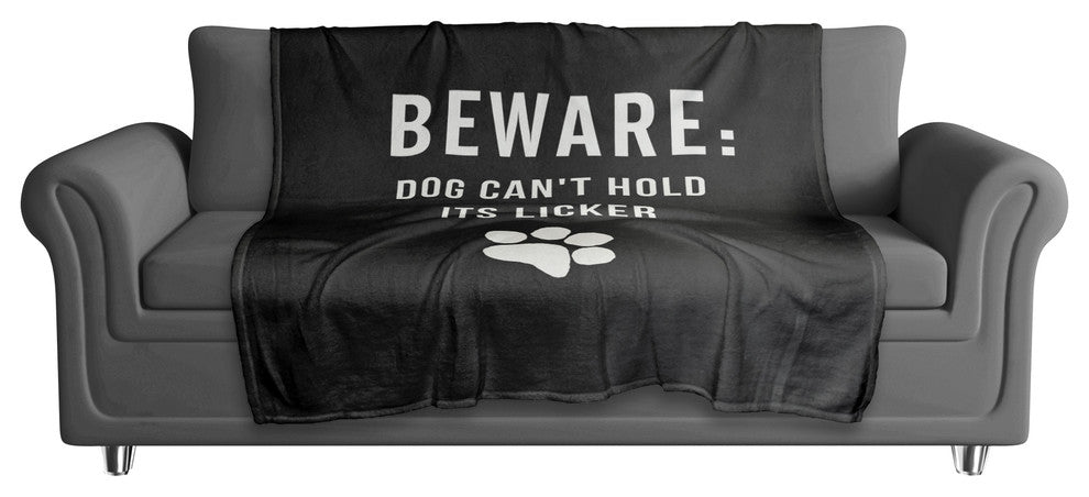 Dog Licker 60x80 Coral Fleece Blanket