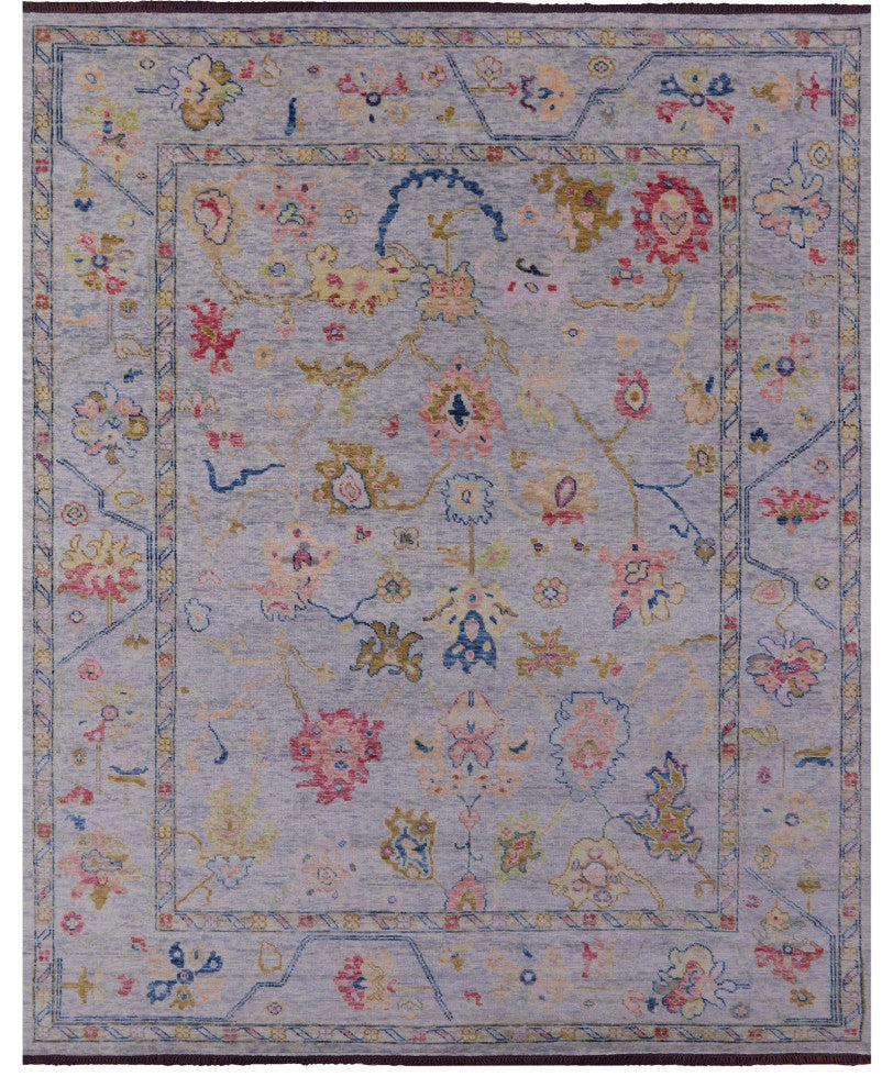 9' 4" X 11' 5" Turkish Oushak Hand Knotted Wool Rug - Q14812