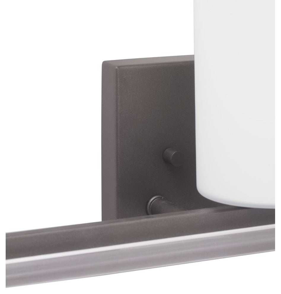 Lisbon Collection 3-Light Matte Black Etched Opal Glass Luxe Bath Vanity Light