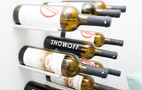 Vino Rails 1 (cork-forward metal wine storage), Milled Aluminum, No Collars (for Solid Backing)