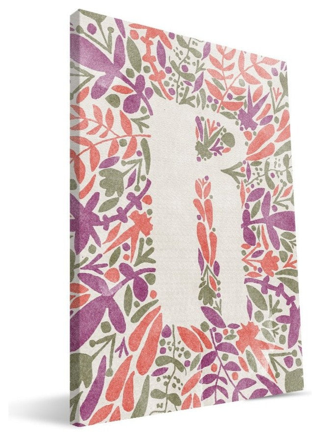 Monogram Collection "R" Canvas Print, 8"x12"