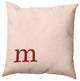 20"x20" Modern Monogram Decorative Throw Pillow, Maple Red