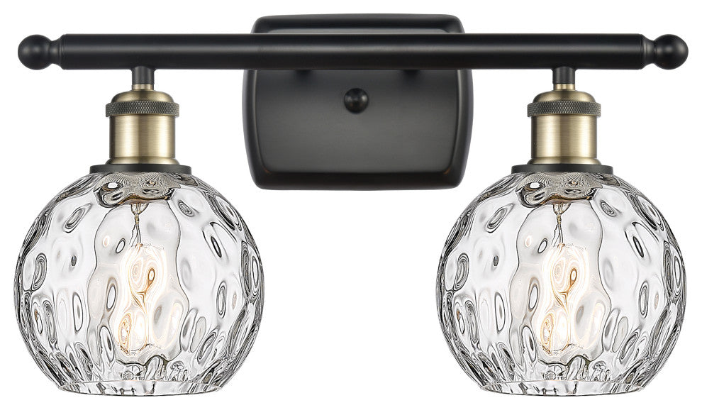Innovations 516-2W-BAB-G1215-6 2-Light Bath Vanity Light, Black Antique Brass