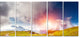 "Cadini Di Misurina Range At Sunset" Landscape Wall Art, 5 Panels, 60"x28"