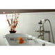 Kingston Brass 7" Deck Mount Clawfoot Tub Faucet, Brushed Nickel