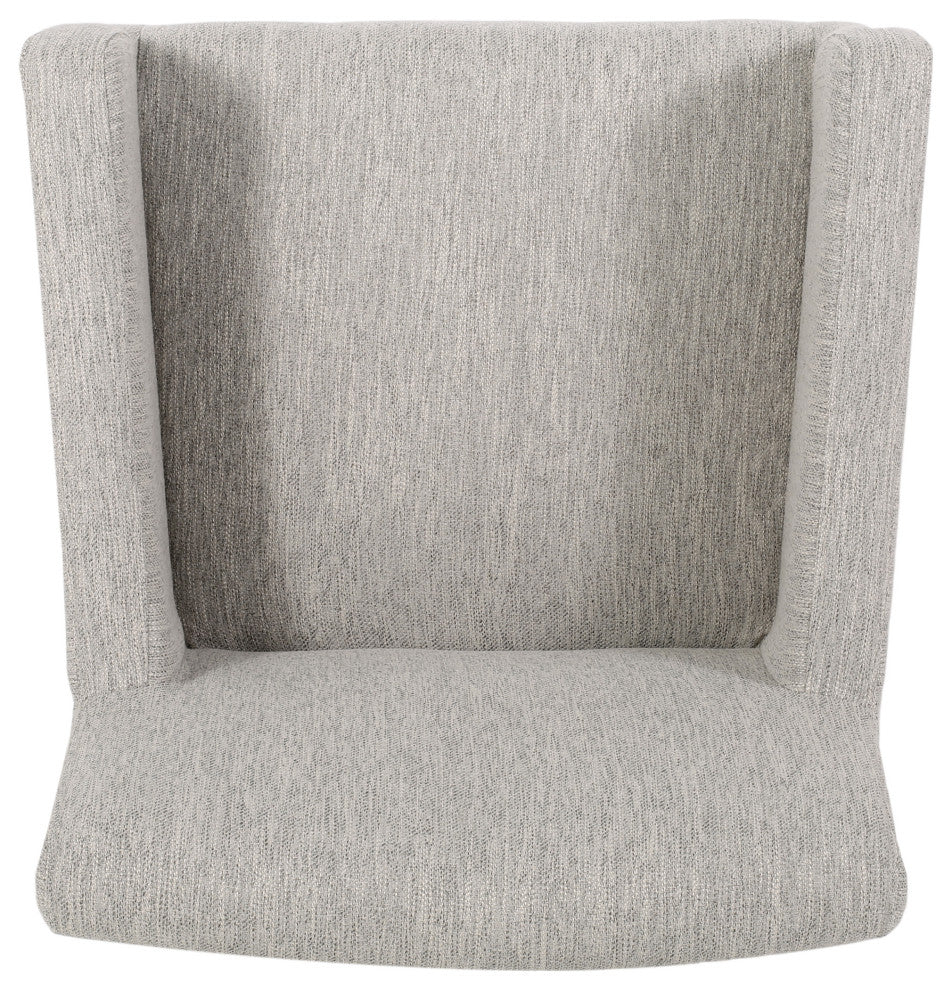 Chaparral Contemporary Fabric Upholstered Wood 26" Counter Stools, Set of 2, Light Gray/Gray