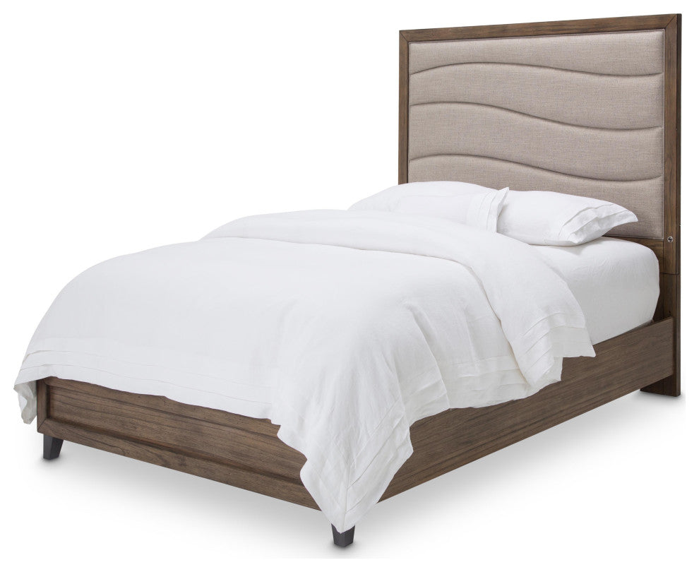 Del Mar Sound Panel Bed With Fabric Insert, Boardwalk, Eastern King
