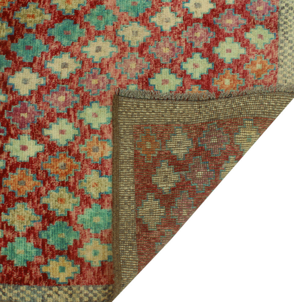 Balochi Landon Red/Orange Rug, 5'0x6'7