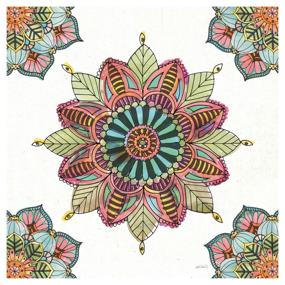 "Mandala Morning VI" Digital Paper Print by Anne Tavoletti, 32"x32"