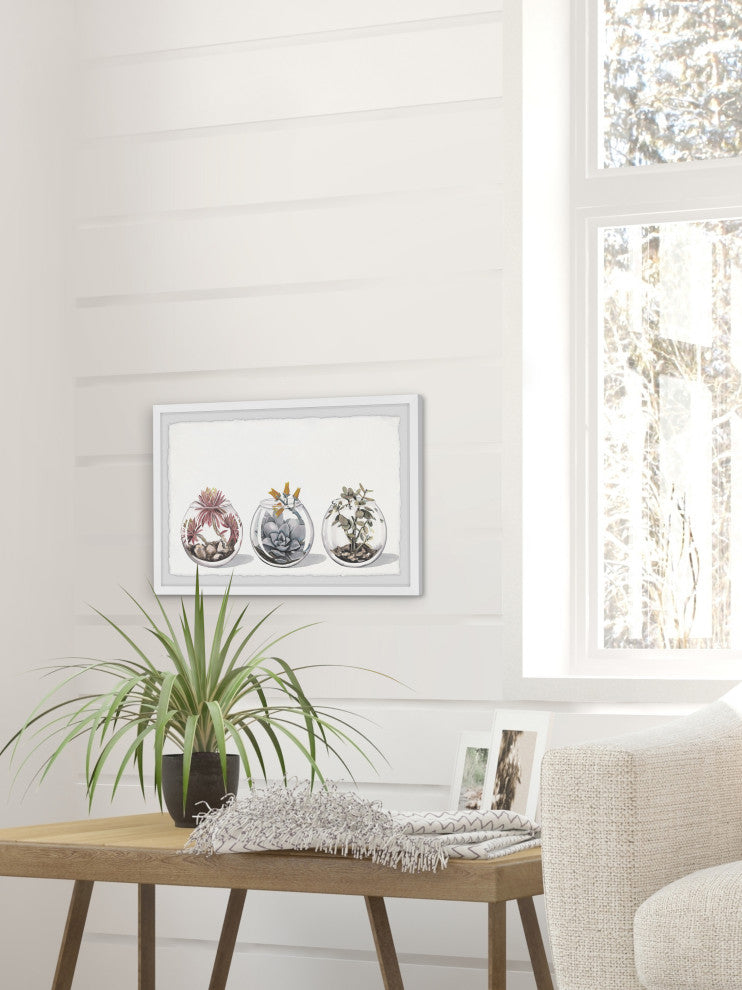 "Delicate Planters" Framed Painting Print, 36x24