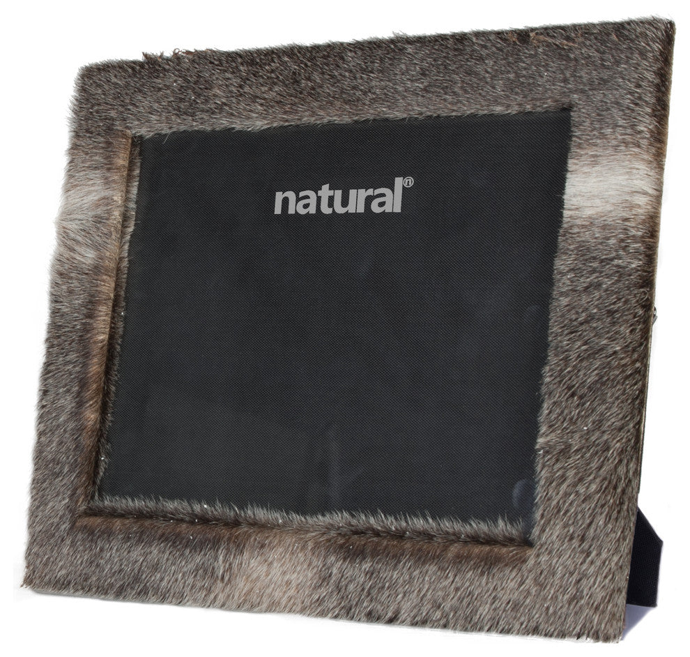 Durango Cowhide Picture Frame, 8"x10", Gray