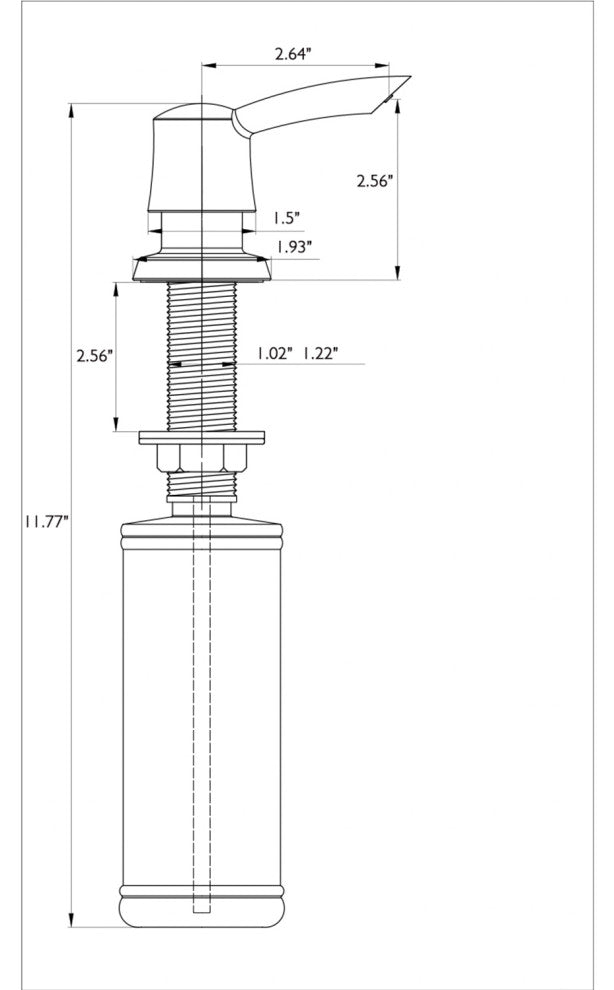 Soap Dispenser for Kitchen Sink, Brushed Nickel