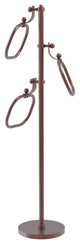 Towel Stand with 9" Oval Towel Rings, Antique Copper