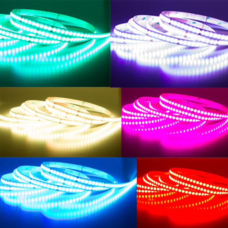 24V Super Bright Rgb Dot Cob Color Change LED Strip With Controller and Power