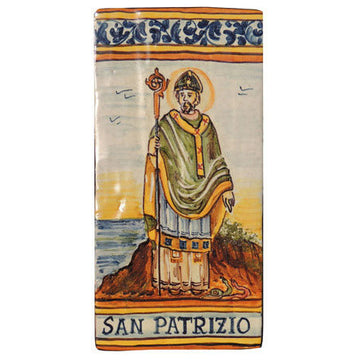 St. Patrick, San Patrizio Tile, Made in Italy