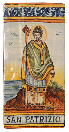 St. Patrick, San Patrizio Tile, Made in Italy