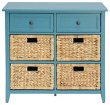 Flavius Console Table With 6 Drawers, Blue